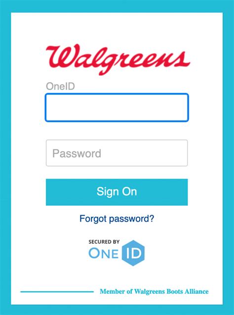 Walgreens employee log in - Member of Walgreens Boots Alliance: OneID. Password. Sign On Forgot password? Member of Walgreens Boots Alliance ... 